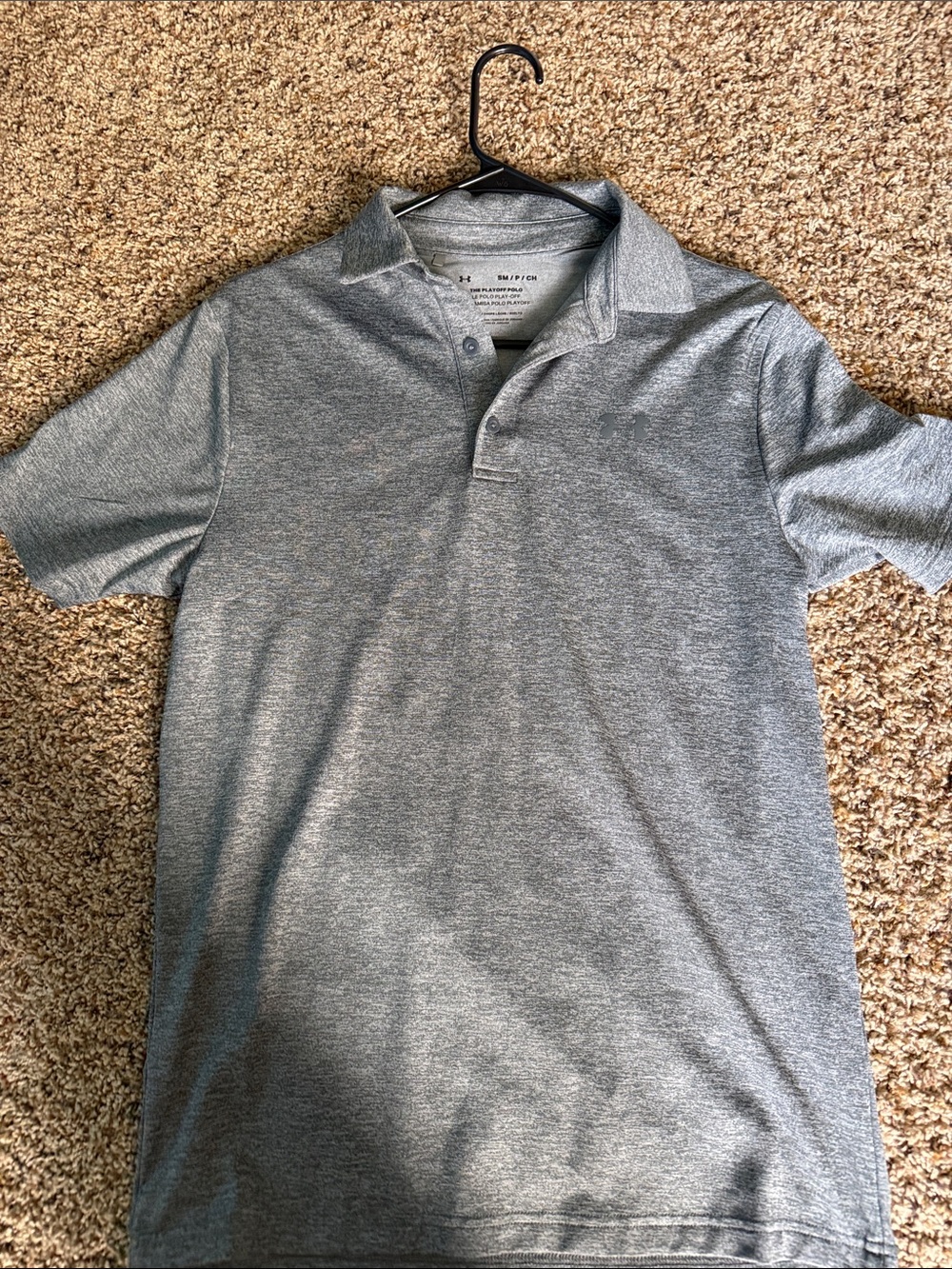 Under Armour Men's Heather Gray Polo Shirt